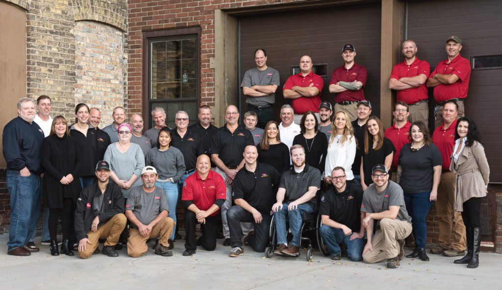 Photo of the entire team at Total Comfort, an HVAC company in Minneapolis-St. Paul.