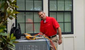 AC maintenance by Total Comfort HVAC Technician